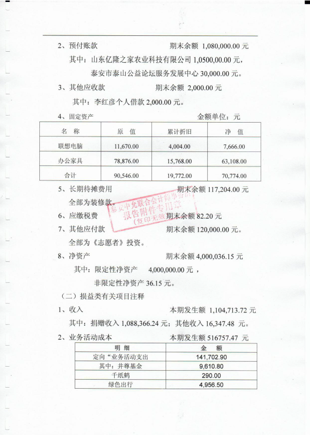 泰山慈善基金会2016年度审计报告(图9)