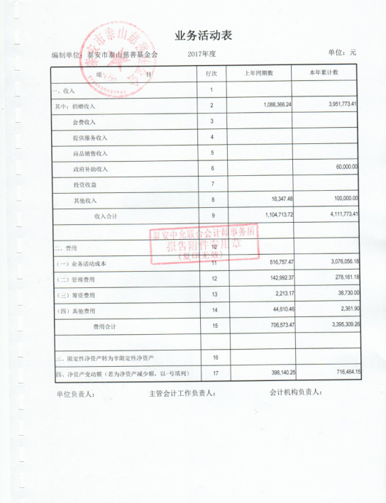 泰山慈善基金会2017年度审计报告(图5)