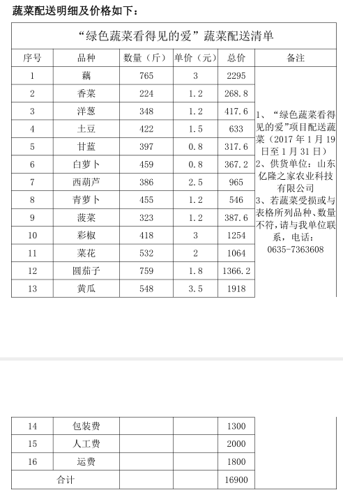 绿色蔬菜看的见的爱项目2017年度总结报告(图2)