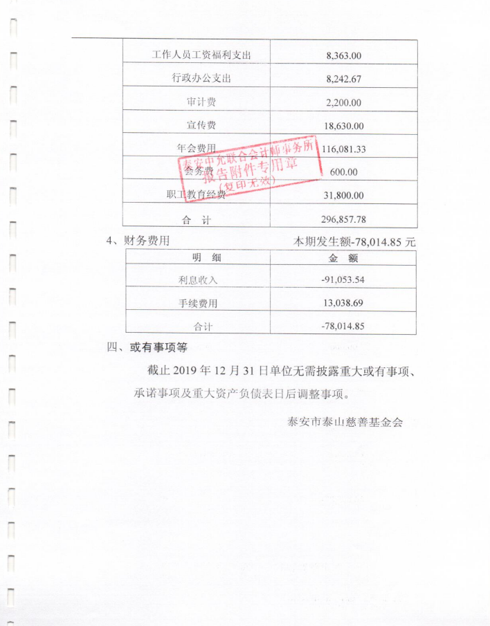 泰山慈善基金会2019年度审计报告(图13)