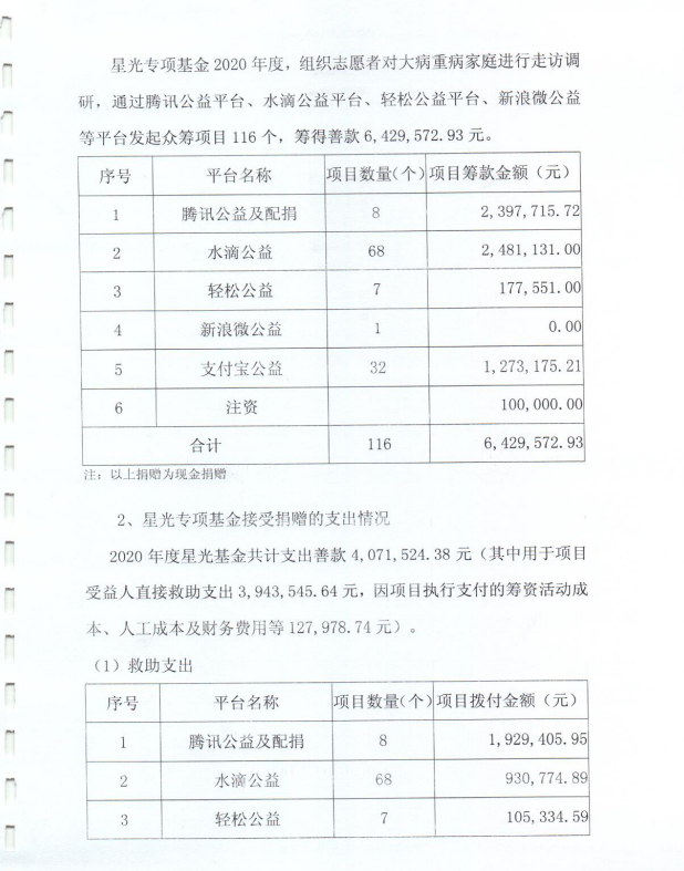 泰山慈善基金会星光专项基金审计报告(图3)