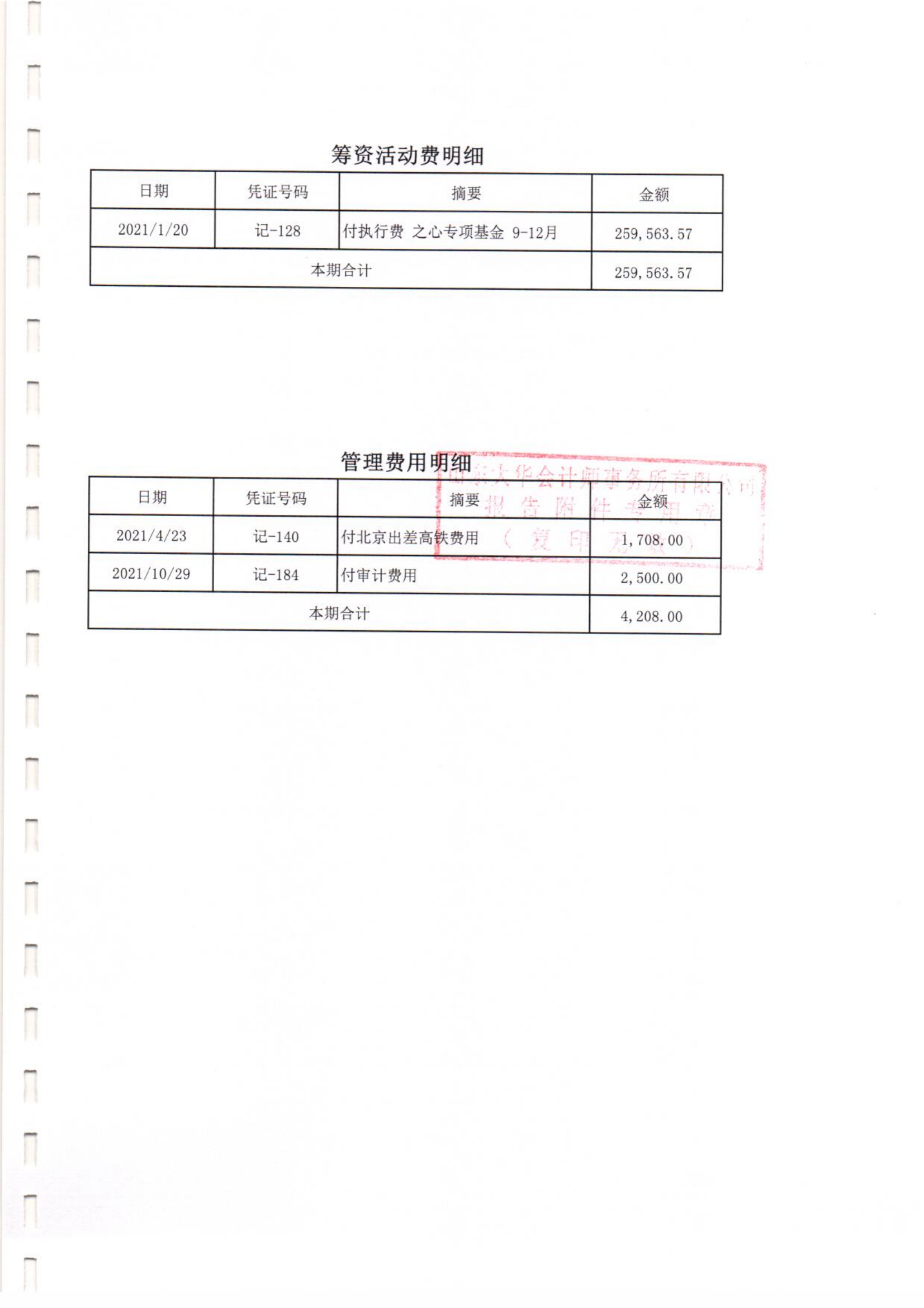 之心专项基金-2021年专项审计(图6)