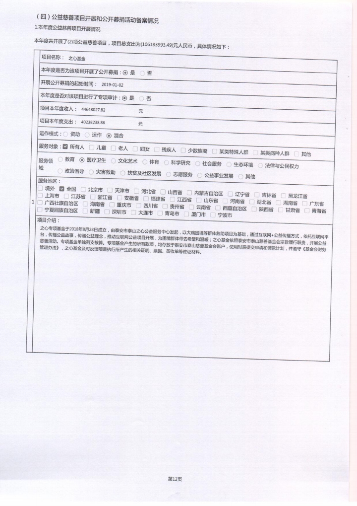 2020年泰山慈善基金会工作报告(图19)