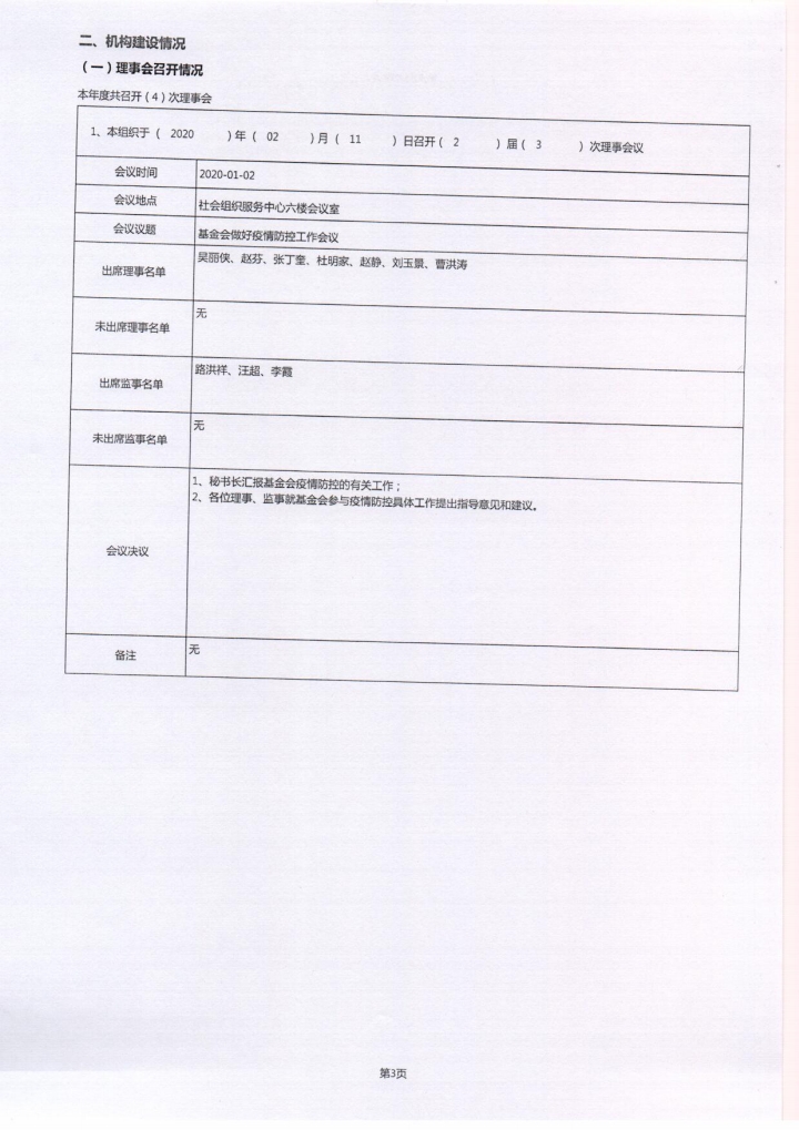 2020年泰山慈善基金会工作报告(图3)