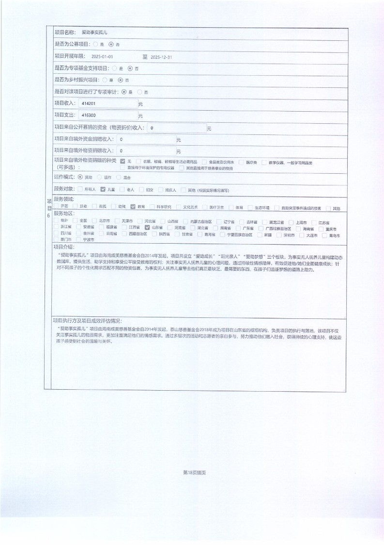 泰山慈善基金会2025年年报(图31)