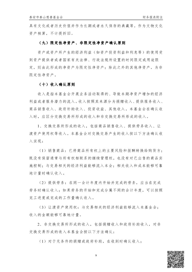 泰山慈善基金会2024年审计报告(图10)