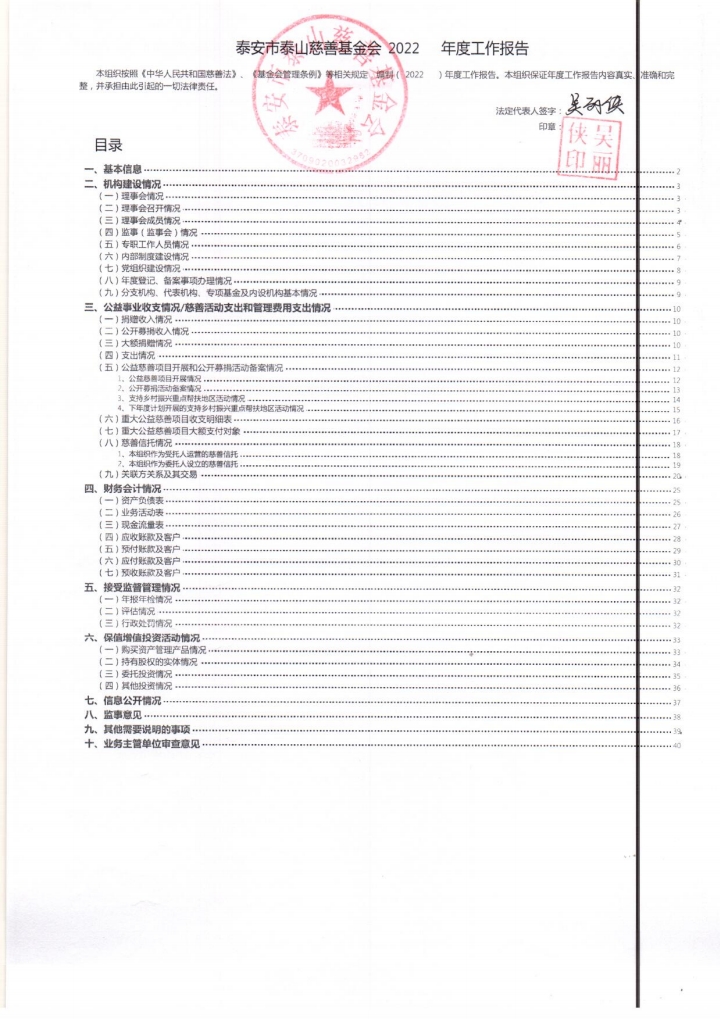 2022年泰山慈善基金会工作报告(图3)