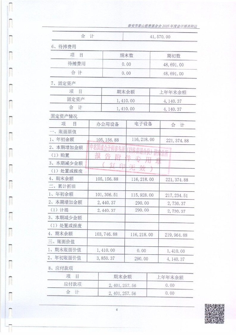 泰山慈善基金会2025年审计报告(图13)